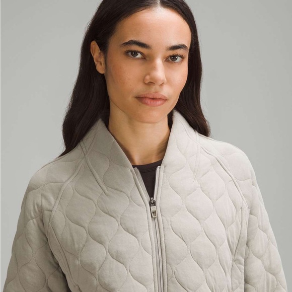 Lululemon Athletica Quilted Bomber Jacket- Riverstone - Picture 2 of 5